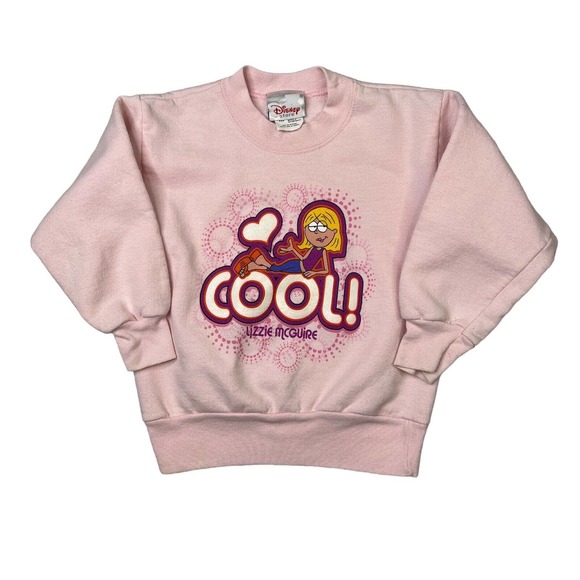 Disney Other - Disney VTG Y2K Lizzie McGuire Graphic Crewneck Sweatshirt Pink Youth XXS